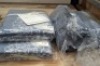 4 X BRAND NEW MIXED LOT CONTAINING 2 KILI DESIGN MASARU SUZUKI 65 X 90 CM WOOL BLANKETS IN WHITE / BLUE , 2 HIMLA THROWS IN NAVY BLUE