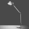 1 X BRAND NEW IN BOX ARTEMIDE TOLOMEO TABLE LAMP IN GREY IN SIZE D 78 - 122 CM H 64.5 - 129 CM - BASE 23 CM IN TWO BOXES - RRP &pound;243