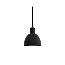 2 X BRAND NEW MIXED LIGHTING LOT CONTAINING 1 LOUIS POULSEN TOLDBOD 120 PENDANT 40W IN BLACK - RRP £203 - AND 1 FLOWERPOT VP9 TABLE LAMP PORTABLE IN DARK PLUM - RRP £119 - TOTAL RRP FOR LOT £322