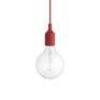3 X BRAND NEW IN BOXES E27 PENDANT LIGHTS IN BURGUNDY - DIMENSIONS BULB DIAM 12.5 CM - CORD 4M - RRP EACH &pound;85 - TOTAL RRP &pound;255
