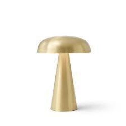 1 X BRAND NEW IN BOX COMO SC53 TABLE LAMP PORTABLE IN BRASS DIAM 156 X H 210 MM - RRP &pound;240 - COMES WITH 2 BATTERY BOXES AND ONE 12W POWER ADAPTER