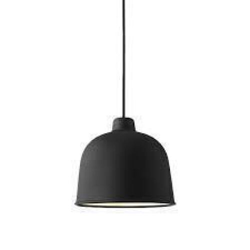 3 X BRAND NEW IN BOXES LOT CONTAINING 1 MUUTO GRAIN PENDANT LAMP IN BLACK IN SIZE L 21 X H 18.5 X W 21 - RRP &pound;165 - AND 2 MUUTO E27 PENDANT LAMP ONE IN LIGHT GREEN AND ONE IN PALE BLUE IN SIZE L12.5 X H 23 X W 12.5 - RRP EACH &pound;85 - TOTAL RRP FOR LOT &pound;335