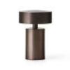 3 X BRAND NEW IN BOXES LOT CONTAINING 1 AUDO COPENHAGEN COLUMN PORTABLE TABLE LAMP IN BRONZE IN SIZE H 18 X DIA 5 CM - RRP &pound;176 - AND 2 AUDO COPENHAGEN JWDA PORTABLE TABLE LAMP ONE IN BLACK AND ONE IN DUSTY GREEN IN SIZE H 21.5 X W 14.5 CM - RRP EACH &pound;176