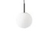 5 X BRAND NEW AUDO TR BULB SUSPENSION FRAME PENDANT IN BLACK / MATT OPAL - AUDO COPENHAGEN - RRP &pound;546 - AND 4 -AUDO COPENHAGEN TR BULBS IN MATT OPAL - RRP EACH &pound;76 - TOTAL RRP SET IS - &pound;850 - IN 5 BOXES - 2