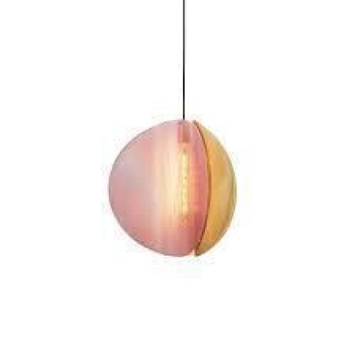 1 X BRAND NEW IN BOX PLEASE WAIT TO BE SEATED PROXIMA PENDANT IN INDIAN RED / ASH GREY / BRASS - RRP &pound;276
