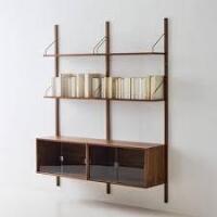 1 X BRAND NEW DK3 ROYAL SHELVING SYSTEM IN WALNUT - SIZE VANGE : 3.4 X 1.9 X 200 CM - HYLDE 80 X 24 X 1.9 CM - MODUL MED 3 SKUFFER 80 X 38 X 42.4 CM - MODUL MED SKRIVEBORD / BAR - KLAP : 80 X 38 X 42.4 CM - IN 14 BOXES - ORIG RRP IF ALL COMPLETE &pound;7471 (