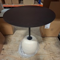 1 X BRAND NEW IN BOX TRADITION LATO LN8 TABLE IN SIZE 40 IN WARM BLACK / EMPARADOR MARBLE - RRP &pound;409