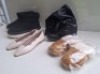 30 X BRAND NEW MIXED WOMENS SHOES LOT CONTAINING SPOT ON FLAT POINTED TOE SHOES IN NUDE IN SIZE 37 , SLIPPERS IN BROWN AND WHITE IN SIZE 38 , WOMENS TRAINERS IN PINK IN SIZE 38 ETC IN ONE TUB (NOTE - TUBS NOT INCLUDED)