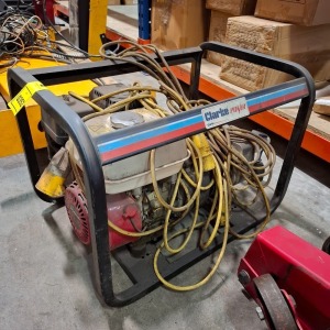 1 X CLARKE POWER PETROL GENERATOR - GX 160 HONDA 5.5
