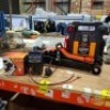 5 X MIXED VEHICLE LOT TO CONTAIN VEHICLE RADIATOR (UNTESTED), HALFORDS 2 TONNE HYDRAULIC TROLLEY JACK, 6 IN 1 JUMP STARTER POWER PACK 650AMP/100WATT, CROSS COUNTRY ELECTRIC AIR PUMP, SKYRC T200 DUAL-CHANNEL BATTERY CHARGER