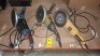 3 X MIXED 9 INCH ANGLE GRINDERS LOT CONTAINING ONE DEWALT , ONE JSB , ERBAUER - ALL 230 V