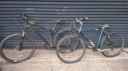 2 X MIXED BIKES LOT CONTAINING 1 NORCO BIKE IN BLACK IN SIZE 55CM AND 1 DAWES BIKE IN TEAL IN SIZE 55 CM