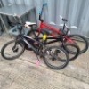3 X MIXED BMXS LOT CONTAINING 1 AVIGO SPIN BIKE IN BLACK , 1 COLONY BIKE IN RED AND 1 BRANDLESS BIKE IN BLACK