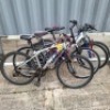 4 X MIXED BIKES LOT CONTAINING 1 AVALANCHE 3.0 GT BIKE IN GREY/BLUE , 1 GIANT BIKE IN GREY AND BLACK , 1 CHALLENGE BIKE IN WHITE/BLUE AND 1 BRANDLESS BIKE IN GREY