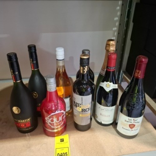 9 X BRAND NEW ALCOHOL LOT CONTAINING 1 CHAMPAGNE NICOLAS DE MONTBART 75CL 12.5% , 1 JOSEPH DROUHIN RULLY 2018 13% 750 CL , 1 LES NEUF PIERRES ROULEES 2019 14.5% 75ML , MC GUIGAN MERLOT 2020 75CL 13% , NERORO NERO D'AVOLA 75ML 14% , MUD HOUSE NEW ZEALAND