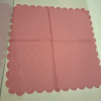 600 X BRAND NEW POLYESTER NAPKINS IN DUSKY PINK IN SIZE 18X18 IN TWO BOXES