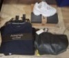 7 X BRAND NEW MIXED LOT CONTAINING 1 M & S HANDBAG IN BLACK- RRP &pound;89 - 5 AUTOGRAPH PURE CASHMERE JUMPERS 4 IN BLACK IN SIZE S / L AND ONE IN BLUE SIZE M - RRP EACH &pound;89 - 1 FILA WHITE CASUAL TRAINERS IN SIZE 5.5 JNR - RRP &pound;90 - TOTAL RRP FOR LOT &pound;624