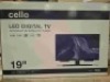 1 X BOXED CELLO 19 INCH LED TV WITH BUILT - IN SATELLITE TUNER - SNCB702400996 - (PLEASE NOTE REFURBISHED GRADE A)