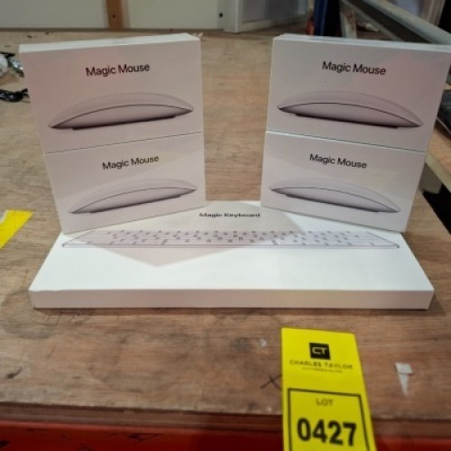 5 X BRAND NEW LOT CONTAINING 1 APPLE MAGIC KEYBOARD - RRP &pound;100 - AND 5 APPLE MAGIC MOUSE - RRP &pound;80 - RRP TOTAL FOR LOT - &pound;420