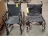 2 X WHEELCHAIRS TO INCLUDE ONE MANUAL WHEELCHAIR AND ONE BATTERY OPERATED WHEEL CHAIR - NO BATTERY (SPARE AND REPAIR)