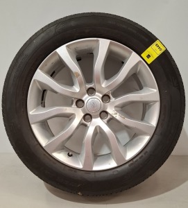 4 X USED LAND ROVER 20 ALLOY WHEELS WITH PART WORN TYRES
