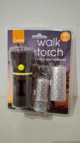 48 X CREATIVE WALK TORCH AND POO DISPENSER SETS WITH 40 BAGS IN EACH SET IN ONE BOX (BATTERIES NOT INCLUDED)