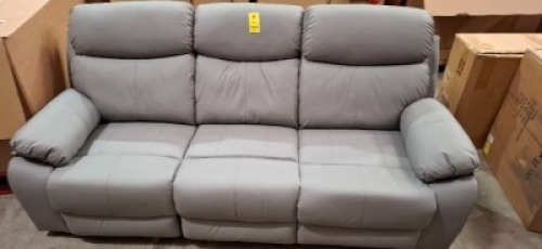 1 X BRAND NEW 3 SEATER RECLINER SEAT IN FAUX LEATHER GREY