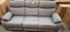 1 X BRAND NEW 3 SEATER RECLINER SEAT IN FAUX LEATHER GREY