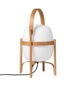 1 X BRAND NEW IN BOX CESTA TABLE LIGHT BY MIGUEL MILA IN CHERRY WOOD / WHITE IN SIZE DIAM 33 X H 57 CM - RRP £739