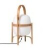 1 X BRAND NEW IN BOX CESTA TABLE LIGHT BY MIGUEL MILA IN CHERRY WOOD / WHITE IN SIZE DIAM 33 X H 57 CM - RRP &pound;739