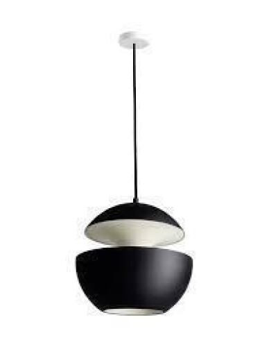 1 X DCW EDITION HERE COMES THE SUN PENDANT METAL LAMP IN SIZE DIAM 35 CM IN BLACK / WHITE - RRP &pound;509 - NOTE EX DISPLAY SOME MARKS / SCRATCHES IN ONE BOX