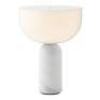 2 X BRAND NEW KIZU TABLE LAMP PORTABLE IN WHITE MARBLE IN SIZE DIAM 18 CM X H 24 CM IN TWO BOXES - RRP EACH - &pound;192 - TOTAL LOT &pound;384