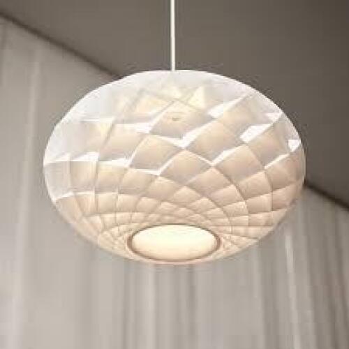 1 X BRAND NEW IN BOX LOUIS POULSEN PATERA OVAL PENDANT IN WHITE IN SIZE W 500 X H 291 X L 500 MM - RRP &pound;1020