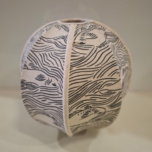 2 X BRAND NEW FERM LIVING CHILDRENS TEXTILE LAMPSHADE IN STREAM IN SIZE DIAM 35 X H35 - RRP EACH &pound;102 - TOTAL RRP &pound;204