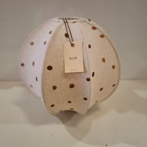 2 X BRAND NEW MIXED FERM LIVING CHILDRENS TEXTILE LAMPSHADES 1 IN THE PARK STYLE IN SIZE DIAM 35 X H 35 CM AND 1 IN DOTS STYLE - EACH RRP &pound;109 - TOTAL RRP FOR LOT &pound;218