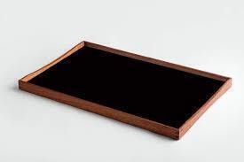 2 X BRAND NEW FINN JUHL TURNING TRAYS IN BLACK IN SIZE W51 X L38 CM - RRP EACH £269 - TOTAL LOT £538