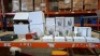 35 X BRAND NEW MIXED LOT CONTAINING RO COLLECTION CHANDELIER NO 56 WITH FOUR ARMS IN MOON STONE , ORB VASE , TIVOLI FANTASY FIGURINES PRINCE IN GREEN / YELLOW , NORMAN ODD CHANDLE HOLDER , NORMAN EVEN CANDEL HOLDER ETC ON A FULL BAY - 3