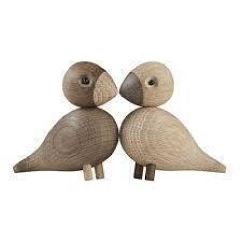 5 X BRAND NEW MIXED KAY BOJESEN LOT CONTAINING 3 IN BOXES MONKEYS IN OAK/MAPLE RRP EACH &pound;135 AND 2 IN BOXES LOVEBIRDS - RRP EACH &pound;105 - TOTAL RRP FOR LOT &pound;480