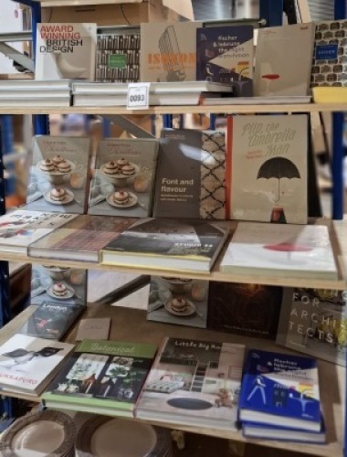 40 X BRAND NEW MIXED BOOKS LOT CONTAINING AWARD WINNING BRITISH DESIGN BY LILY CROWTHER , FONT AND FLAVOUR SCANDINAVIAN MOMENTS WITH NORDIC BAKERY , FISCHER & LABRUNE THE NIGHT WATCHMAN , SHARE SCANDINAVIA EDITION ETC OVER 3 SHELVES