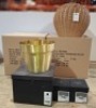 5 X BRAND NEW MIXED LOT CONTAINING 2 X APPLE BRAIDED STORAGE IN NATURAL IN SIZE DIAM 20 X H 28 CM - RRP EACH &pound;45 - 2 X SKULTUNA THEATER CANDLE STICKS IN BRASS IN SIZE 6CM - RRP EACH &pound;72 - AND 1 X SKULTUNA FLOWER POT IN SIZE MEDIUM IN BRASS - RRP &pound;136 - T - 3