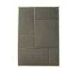 1 X BRAND NEW NOUVEAU PIN NOTICE BOARD IN LARGE BRASS / OYSTER GREY - H 89 CM X W 62.3 X D 2.5 CM - RRP &pound;176