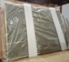 1 X BRAND NEW NOUVEAU PIN NOTICE BOARD IN LARGE BRASS / OYSTER GREY - H 89 CM X W 62.3 X D 2.5 CM - RRP &pound;176 - 2