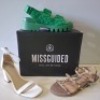 30 X BRAND NEW MIXED MISSGUIDED SHOES CONTAINING QUILTED GRANDAD SANDAL IN GREEN , HIGH HEEL BLOCK BARELY YTHERE SANDAL IN WHITE , MID ILLUSION HEEL CLEAR SANDALS IN CLEAR ETC ALL IN SIZE 4
