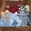 400+ MIXED CLOTHING LOT CONTAINING BIG DART BUTTONED HOODIE IN RED AND BLACK IN SIZE UK 12 , GLENFIELD JUMPER IN CREAM IN SIZE L , ACTUEL LONG SLEEVED TOP IN BLUE IN SIZE S ETC IN ONE PALLET BOX