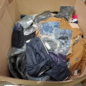 200+ BRAND NEW CRIMINAL DAMAGE PANTS LOT CONTAINING CRIMINAL DAMAGE JEANS IN BROWN IN SIZE 32R , CRIMINAL DAMAGE JEANS IN PURPLE IN SIZE 32 , WATERPROOF ACTIVE SPORT PANTS IN NAVY IN SIZE M ETC IN ONE PALLET BOX