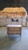 3 X BRAND NEW 3 PIECE OUTDOOR RATTAN GARDEN TIKI BAR WITH TWO BAR STOOLS - PRE - BUILT - 2