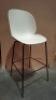 1 X BRAND NEW GUBI BEETLE RECYCLED BAR / COUNTER CHAIR IN WHITE / BLACK WITH CONIC BASE SIZE H 75CM - RRP &pound;399 - 2