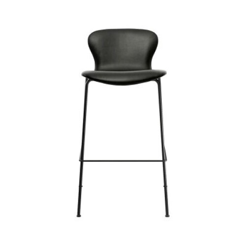 1 X BRAND NEW BRUUMUCH PLAYCHAIR / BAR CHAIR IN BLACK LEATHER IN SIZE 70 CM - RRP &pound;575