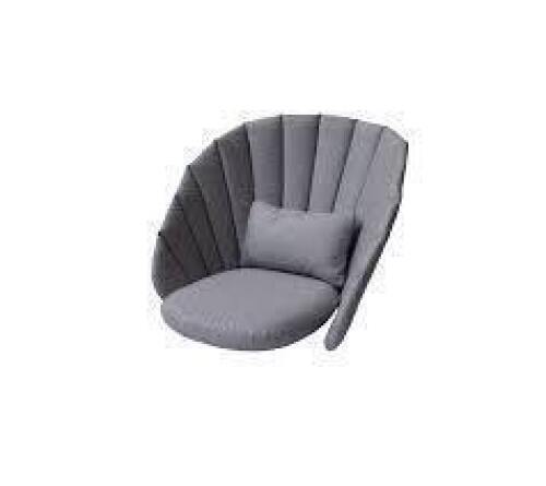 1 X BRAND NEW CANE - LINE CUSHION SET FOR PEACOCK LOUNGE CHAIR / ROCKING CHAIR IN GREY - RRP &pound;675