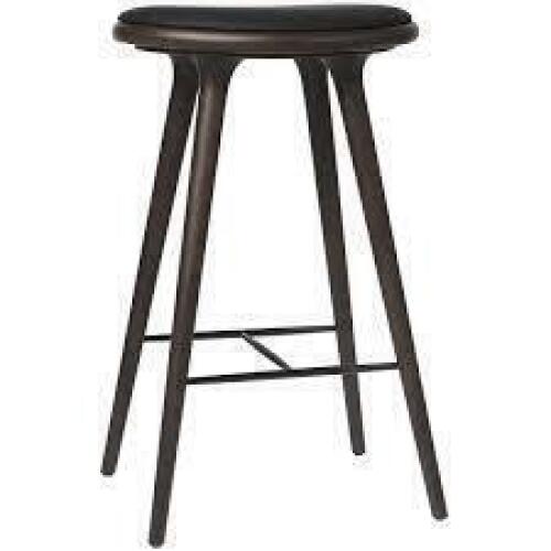 1 X COPE 740 HIGH STOOL IN BLACK IN SIZE H 70 - NOTE EX DISPLAY SOME MARKS SCUFFS AND CRACKS -